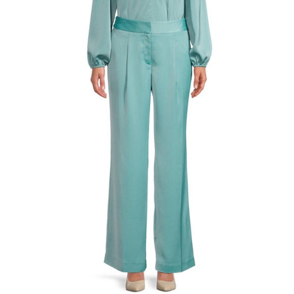 NWT Worthington Mid Rise Wide Leg Palazzo Pants - Catalina Jade - Size XL